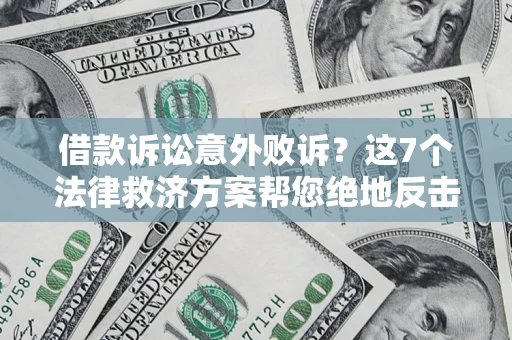 武汉借款诉讼意外败诉？这7个法律救济方案帮您绝地反击！